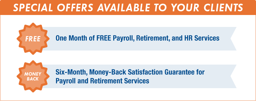 Special offers available to your clients