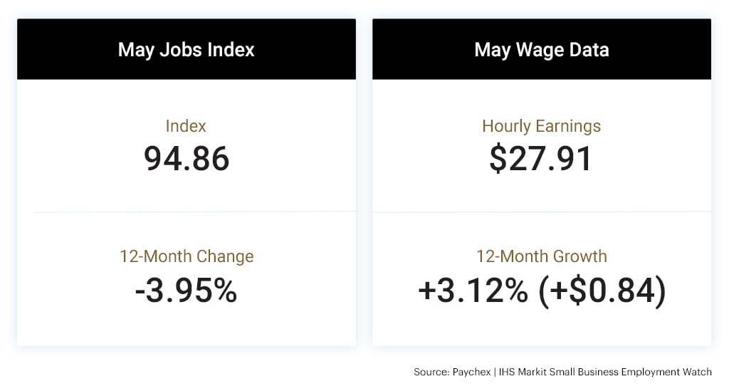 Employment Watch data for May