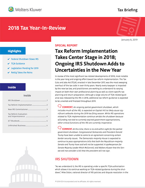2018 tax year in review