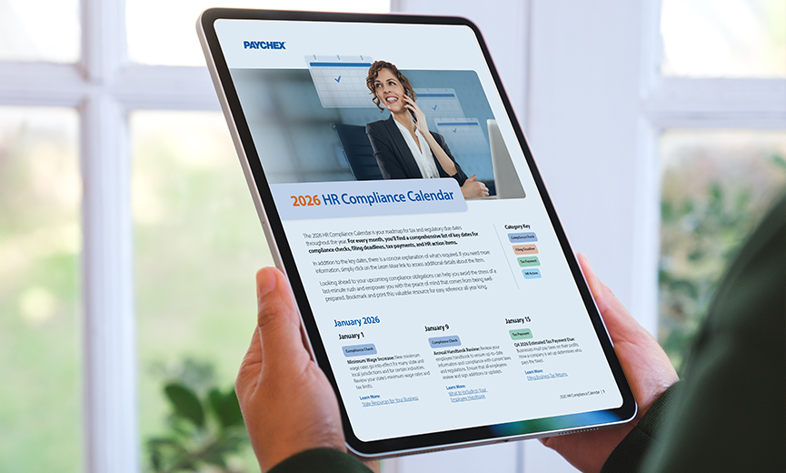 2026 HR compliance calendar with key deadlines in a downloadable guide