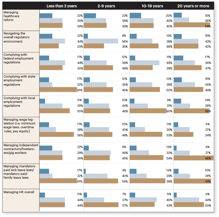 Infographic on company age for business sentiment report