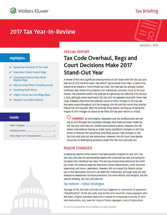 2017 Tax Year in Review