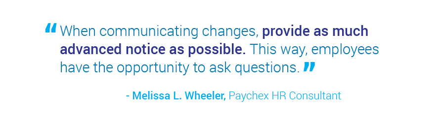 communicating change