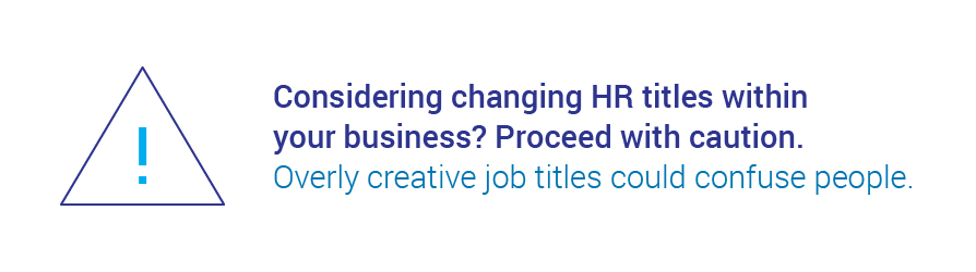 changing HR job titles