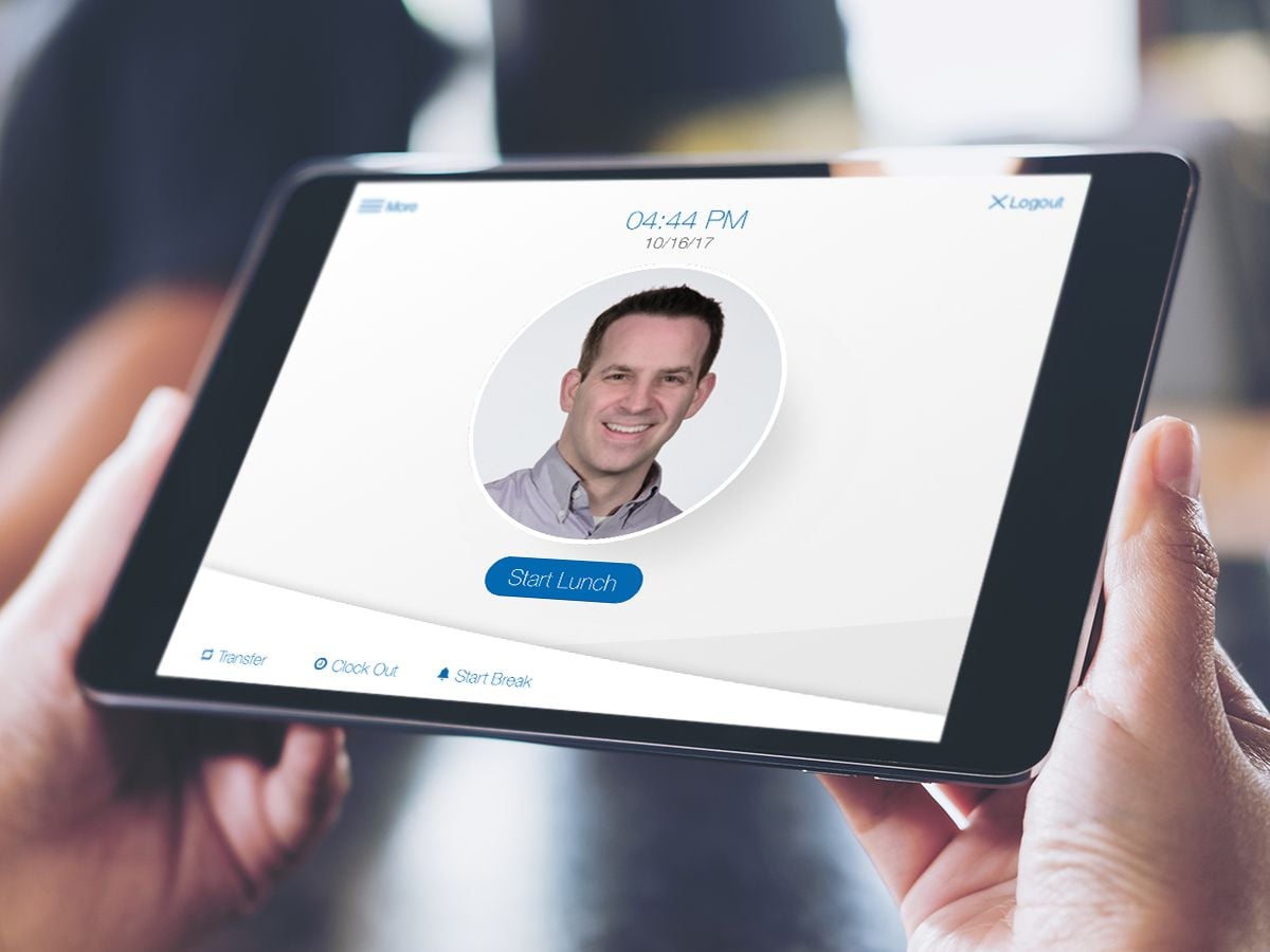 Paychex Time Kiosk App on tablet screen