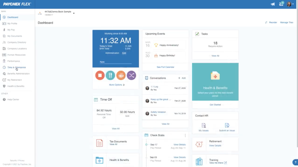 time off management dashboard