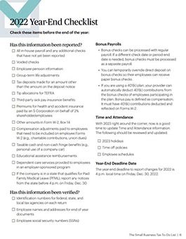 The Small Business Tax To-Do List | Paychex