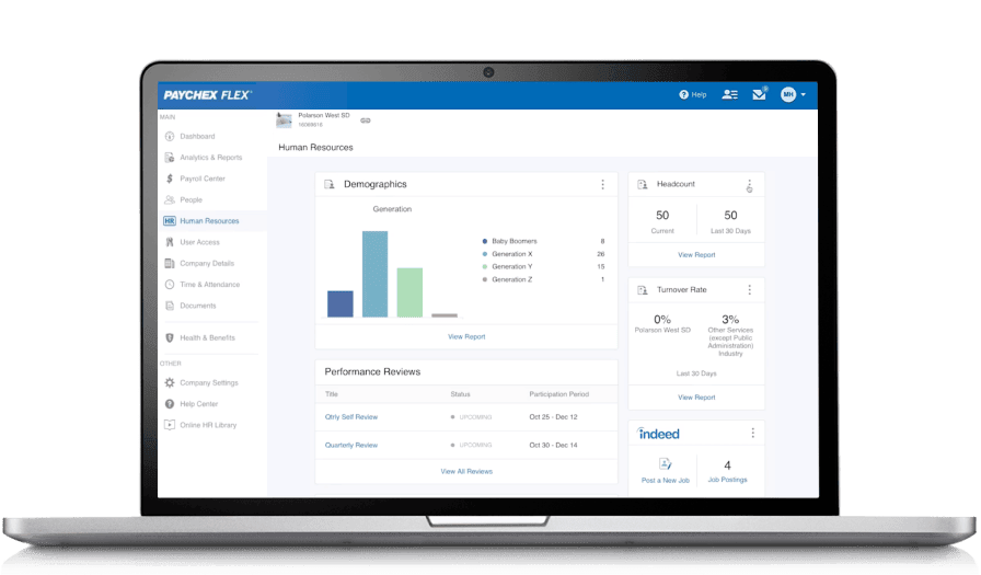 Comprehensive HR features with Paychex Flex