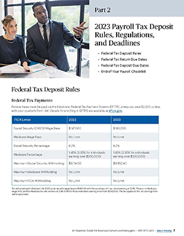 preview image of the 2023 essential guide pdf published by paychex