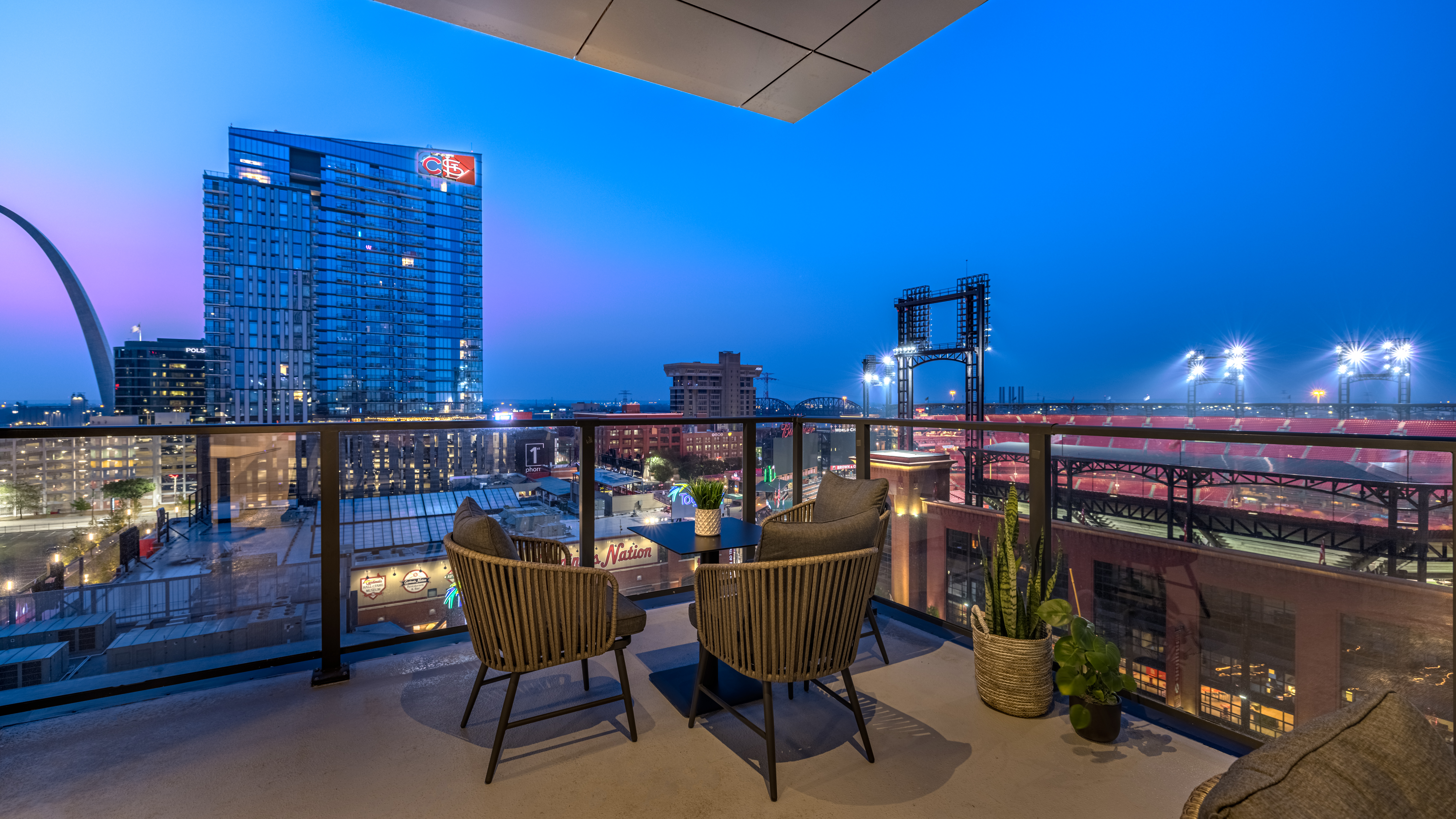 View from an office patio of one of the designs by The verve Partnership