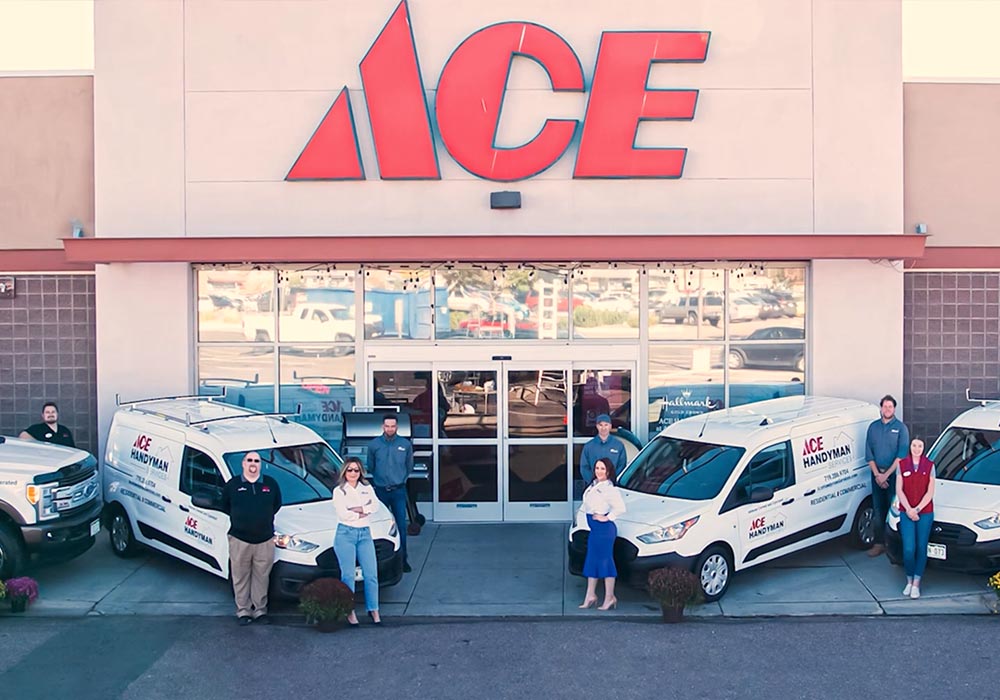 Ace Handyman Services franchises are associated with local Ace Hardware Stores