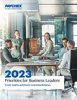 cover page of 2023 paychex priorities for business leaders guide