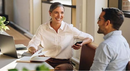 Business people who use a PEO to manage their HR