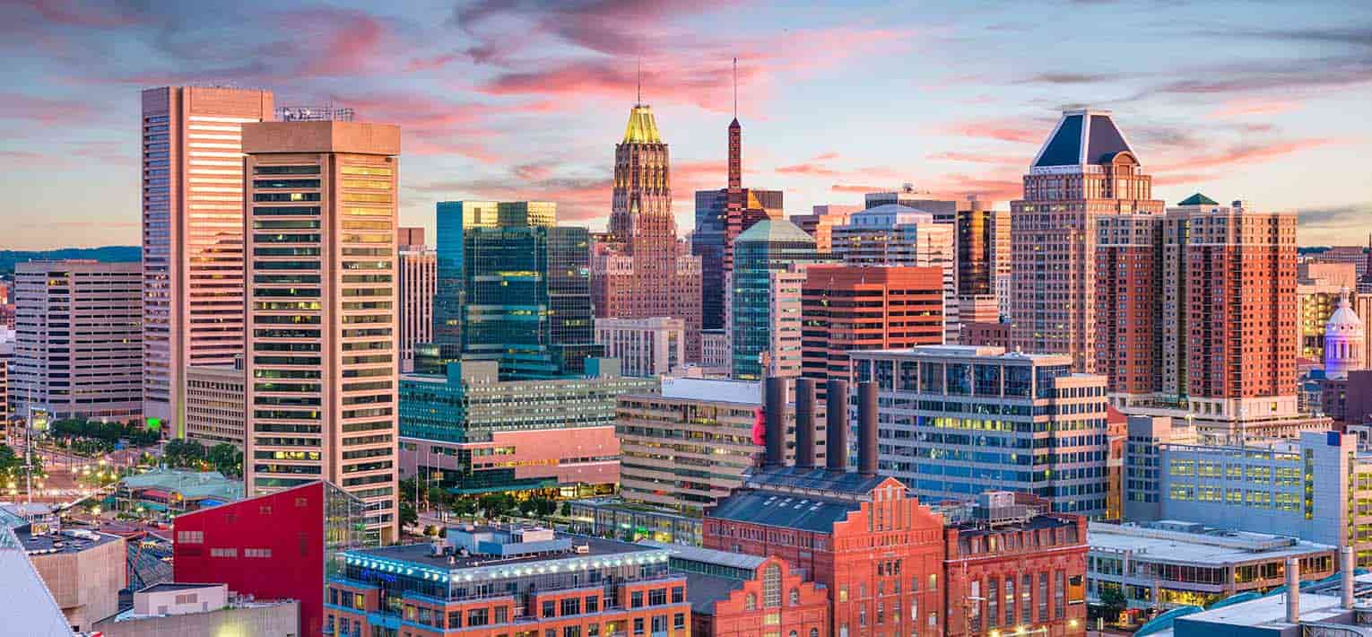 Landscape of Baltimore, Maryland