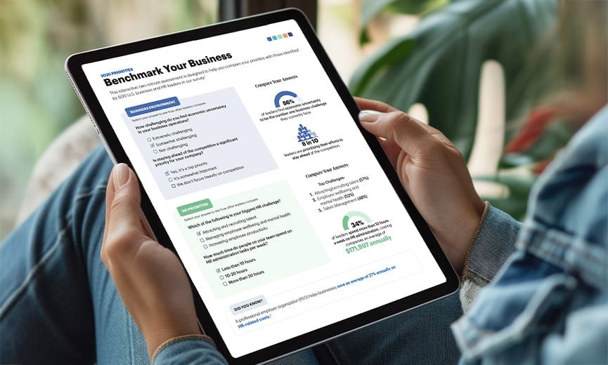 propietario de negocio revisando la evaluación de prioridades empresariales en una tableta