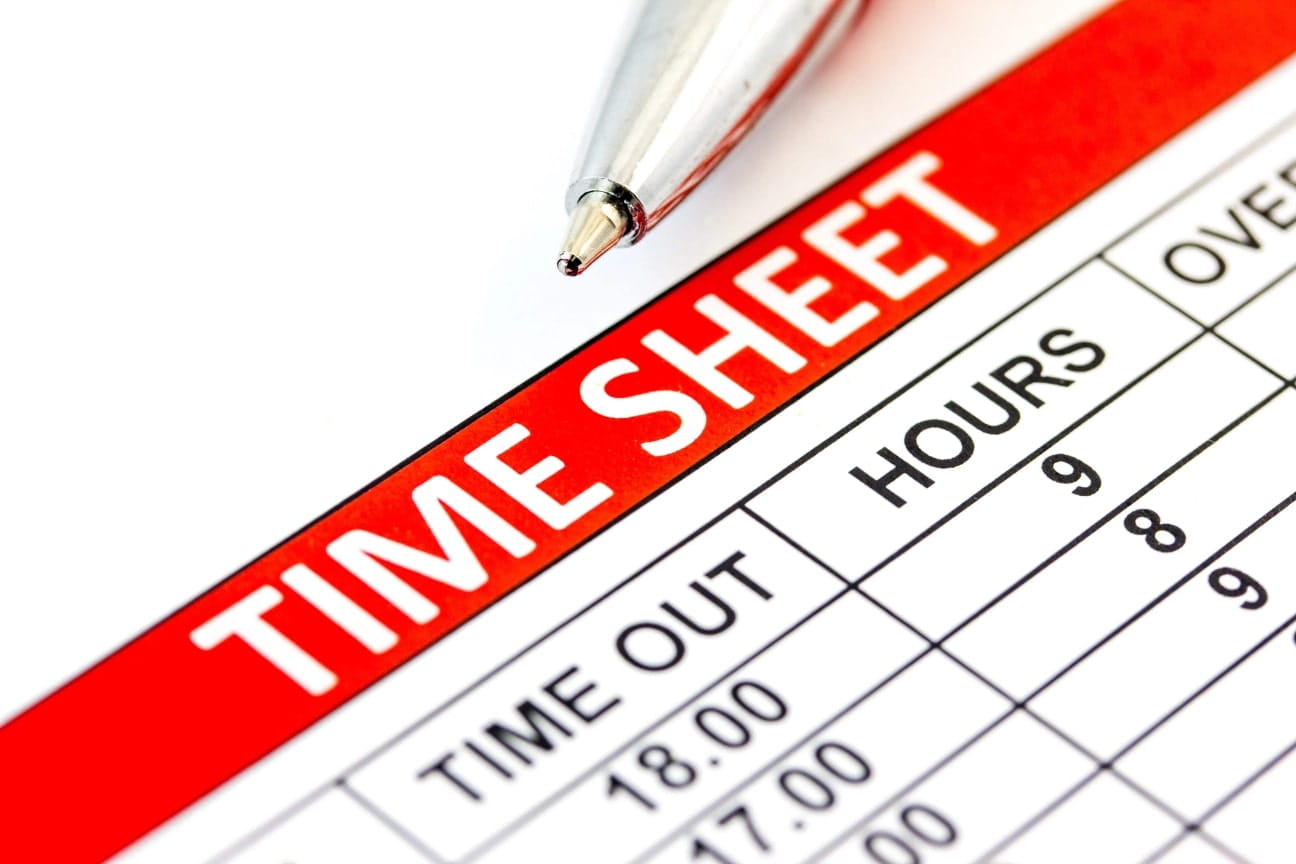 Decorative image of timesheet