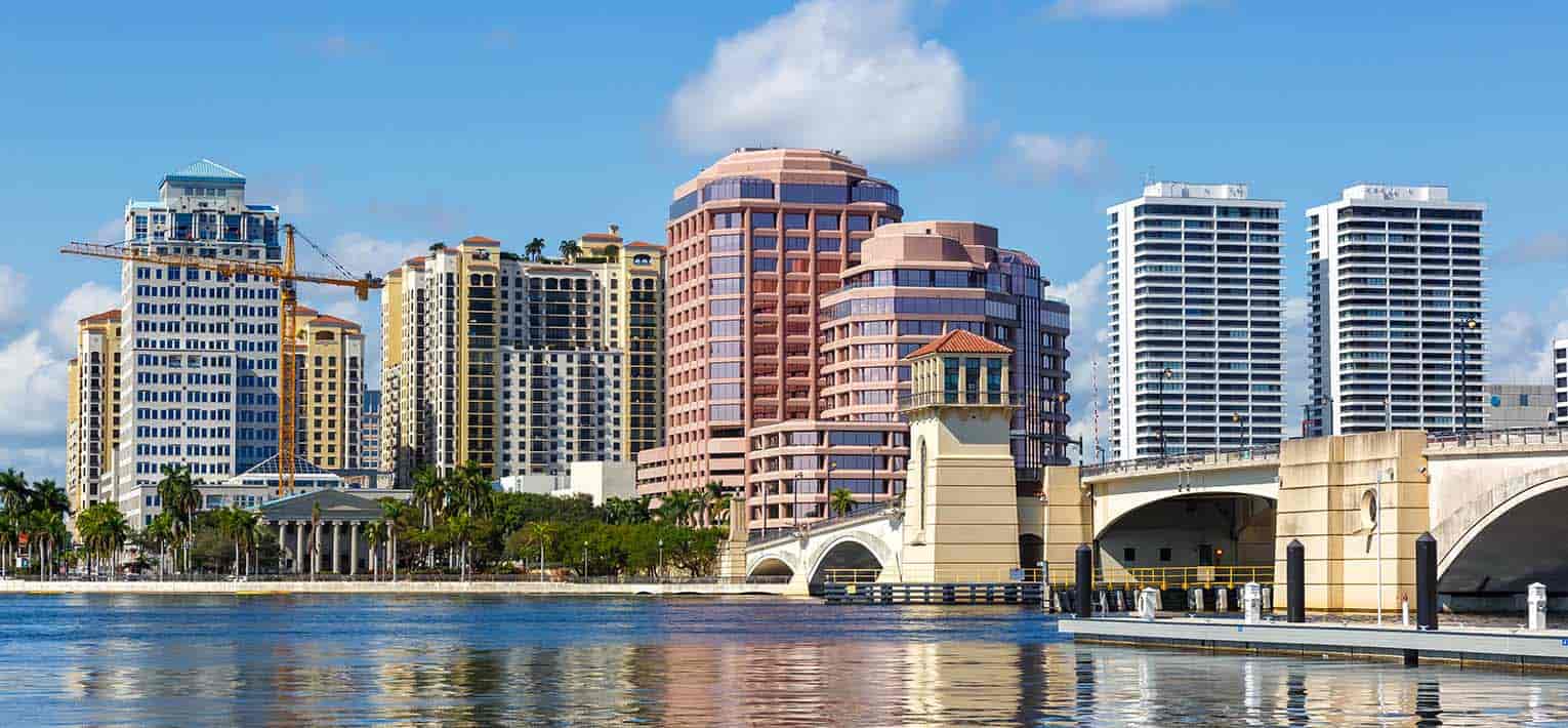 Landscape of West Palm Beach, Florida