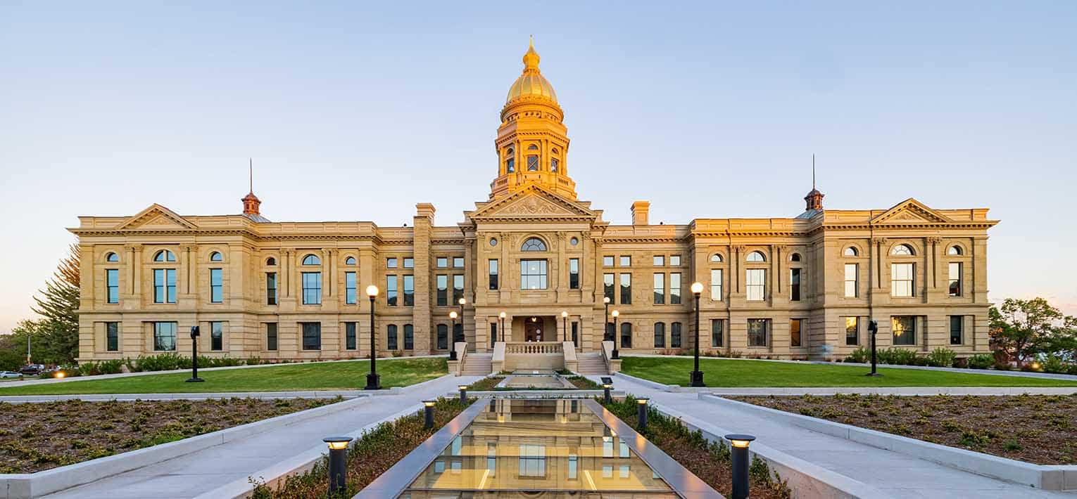 Paisaje del Capitolio del estado de Wyoming