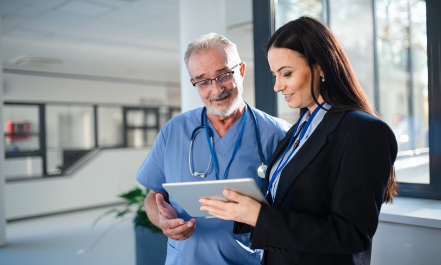 Human Resources talking with a Doctor
