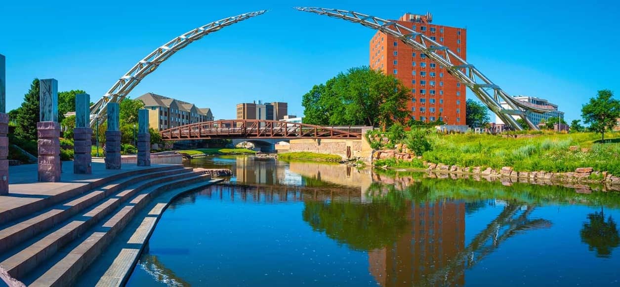 Paisaje de Sioux Falls, Dakota del Sur