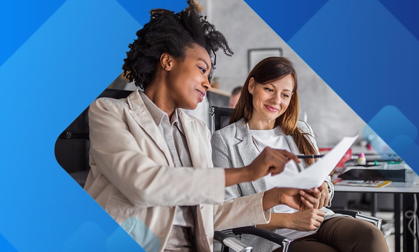 Manager and employee discussing skills