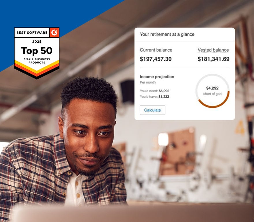 A self employed business owner looking at his retirement information