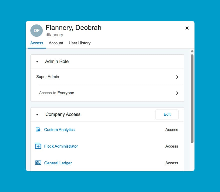 Super admin abilities in Paychex Flex