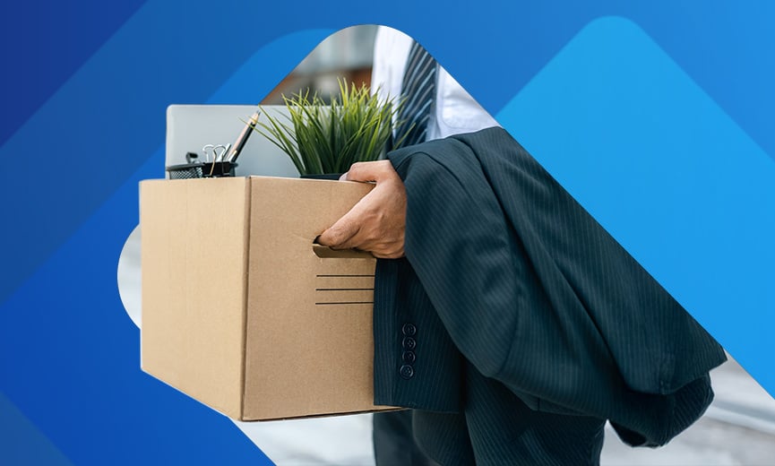 Federal Employee carrying out their office supplies