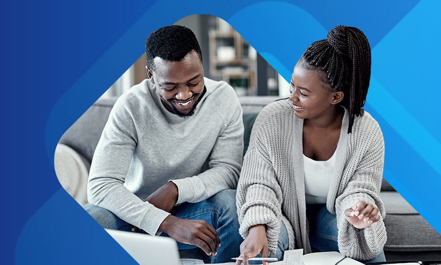 Young couple planning for their retirement