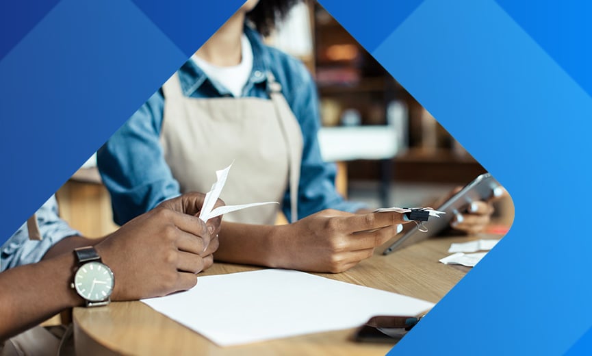 Small business doing taxes