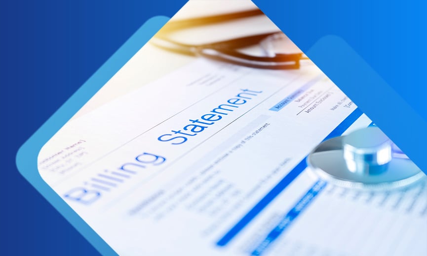 Una factura médica y un estetoscopio