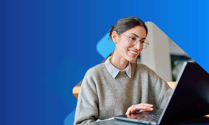Professional woman writing an AI Policy