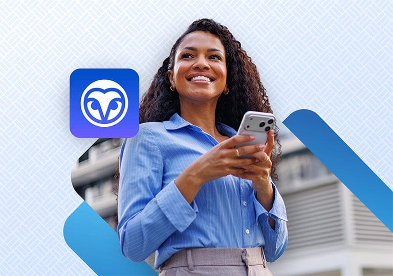 Business woman using WISE