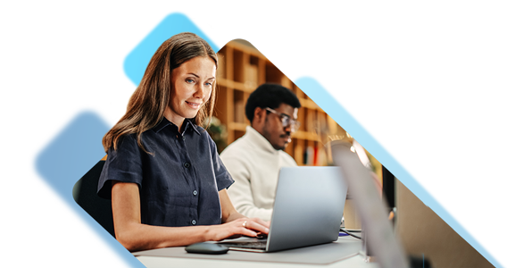 Employees looking at new benefits