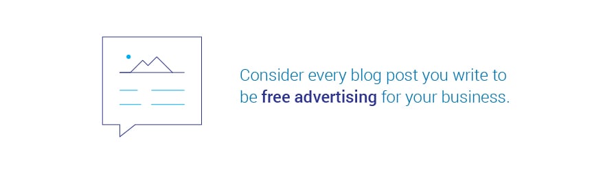 Every blog post is free advertising for business
