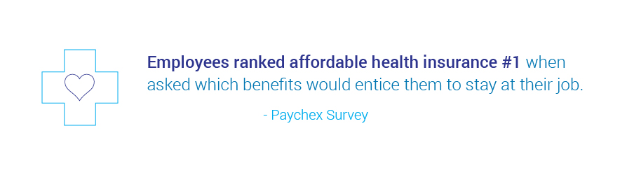 employees ranked affordable health insurance #1 - Paychex survey