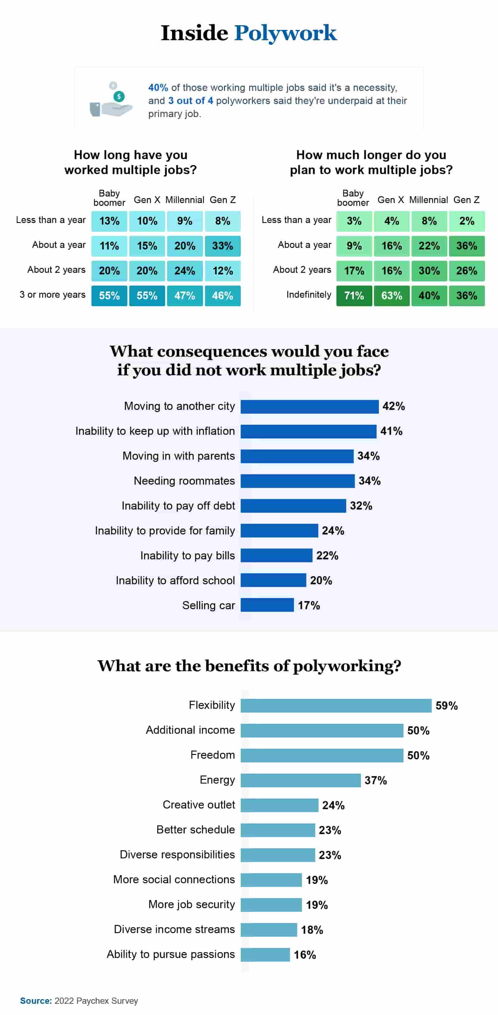 infographic on the statistics around polyworking