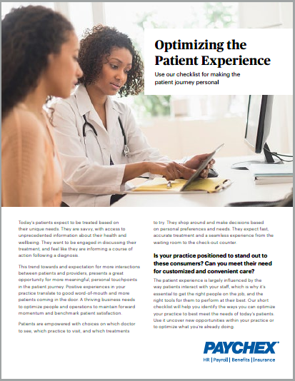 optimizing patient experience