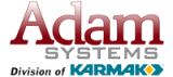 a logo for adam systems, a division of karmak