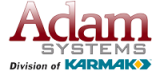 Logotipo de Adam Systems, una división de Karmak