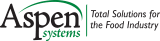 Logotipo de Aspen Systems, soluciones completas para la industria alimentaria