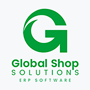 a logo for global shop solutions, erp software