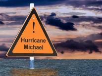 Señal de advertencia del huracán Michael