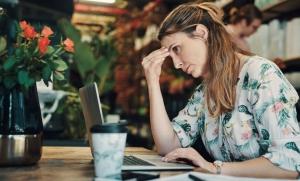 business owner stressed out because she cant make payroll