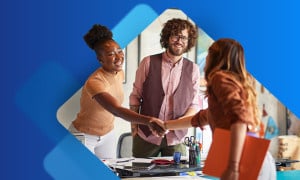 Handshake during an interview