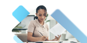 Business owner doing finances