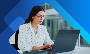 Employee working confidentially 