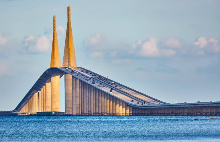 Sunshine Skyway Bridge in Saint Petersburg Florida