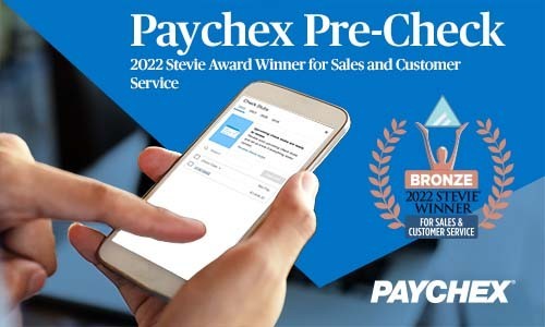 Paychex Pre-Check Wins 2022 Stevie Award