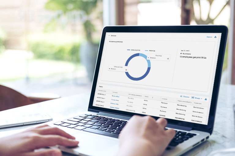Digital W-2 Dashboard on Paychex Flex